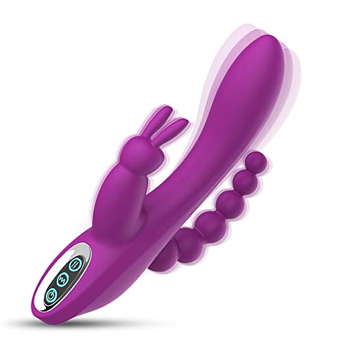 3 in 1 G-Spot Rabbit Anal Dildo Vibrator