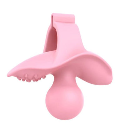 Rechargeable Ring Shaped Finger Vibrator (Pink)