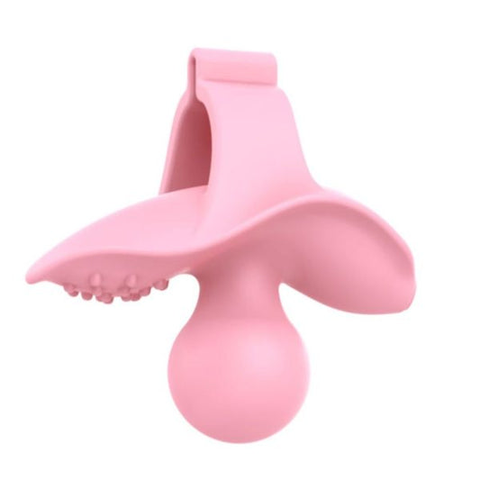 Rechargeable Ring Shaped Finger Vibrator (Pink)