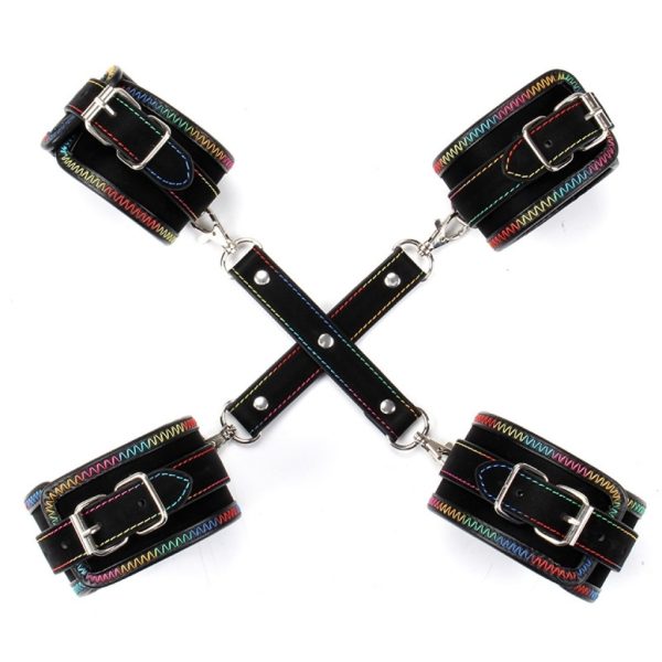 Rainbow Stitch Hogtie Cuff Set