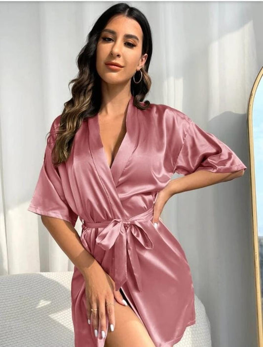 Pink Satin Gown