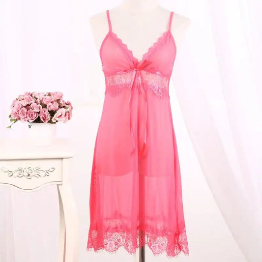 Elegant Sheer and Lace Negligee