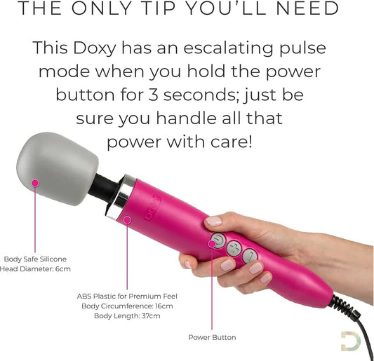 Doxy Mains Powered Original Wand Massager - Pink