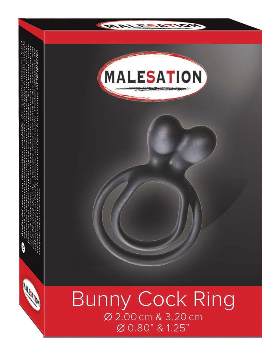 Malesation Bunny Cock Ring (Black)