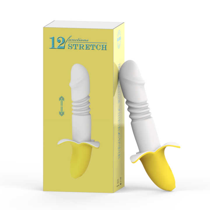 Banana Shaped Thrusting Rechargeable Vibrator