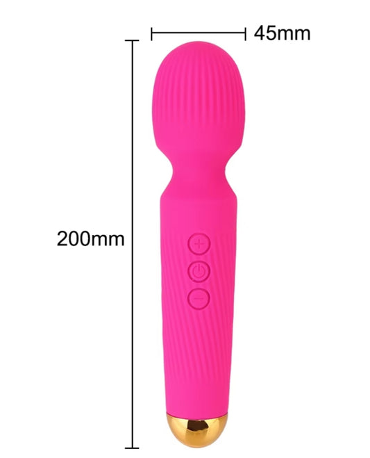 Ribbed Rechargeable Wand Massager