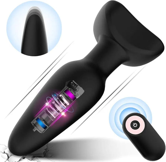 Thrusting Rechargeable Remote Controlled Anal Plug