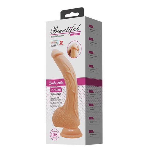 Baile Beautiful Encounter Jack 10.6″ Vibrating Dildo Flesh