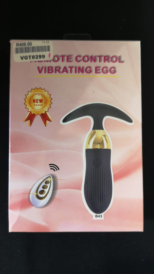 BLACK ANAL REMOT RECHARGEABLE  EGG