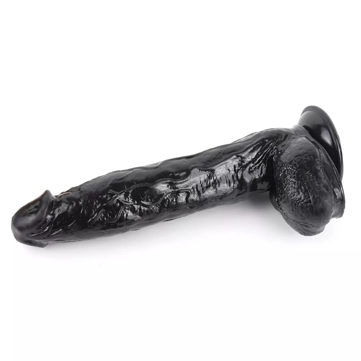 Black Penis 170mm Dildo with Balls