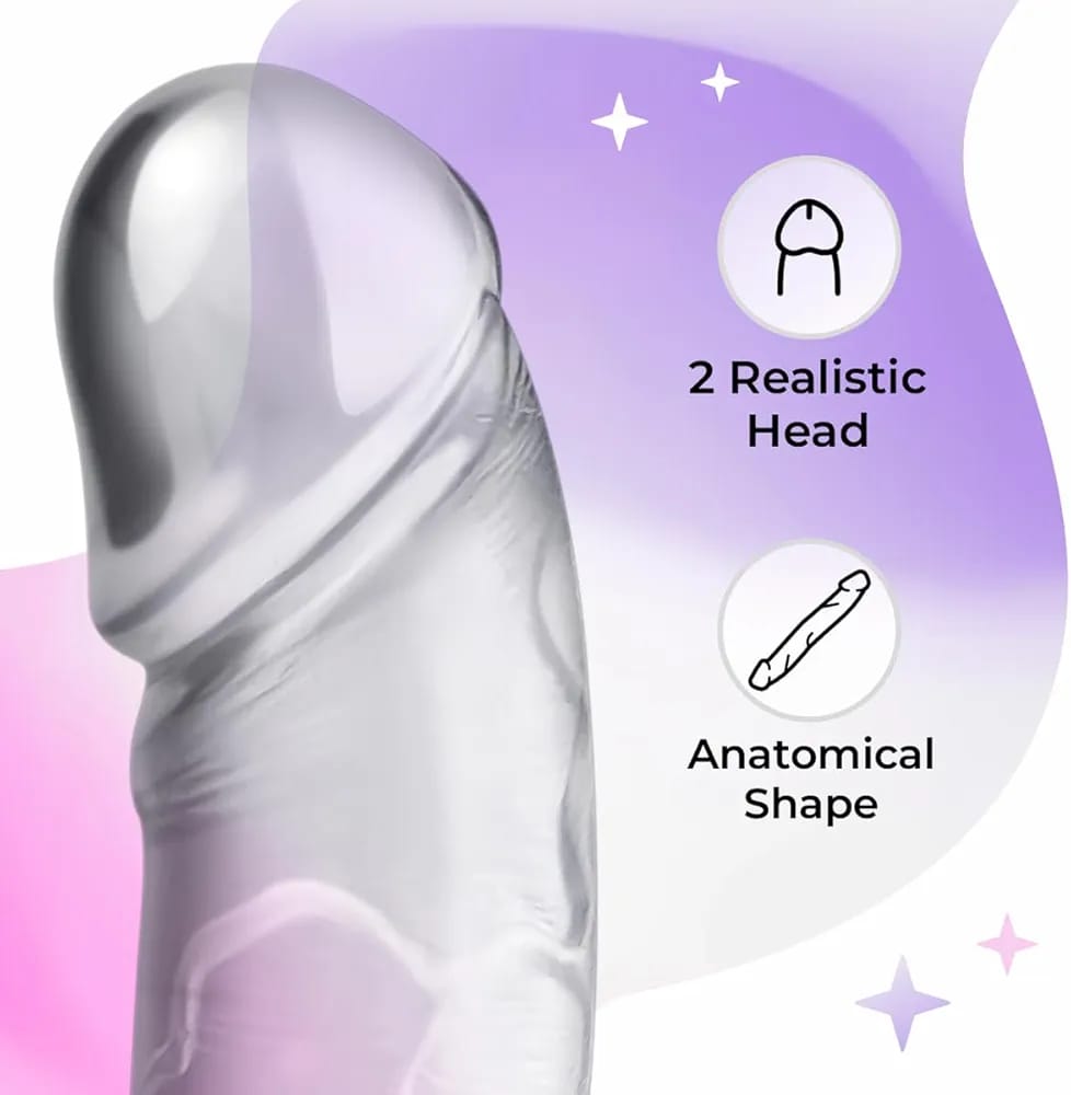 Clear 254mm Silicone Double Ended Dildo