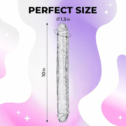 Clear 254mm Silicone Double Ended Dildo