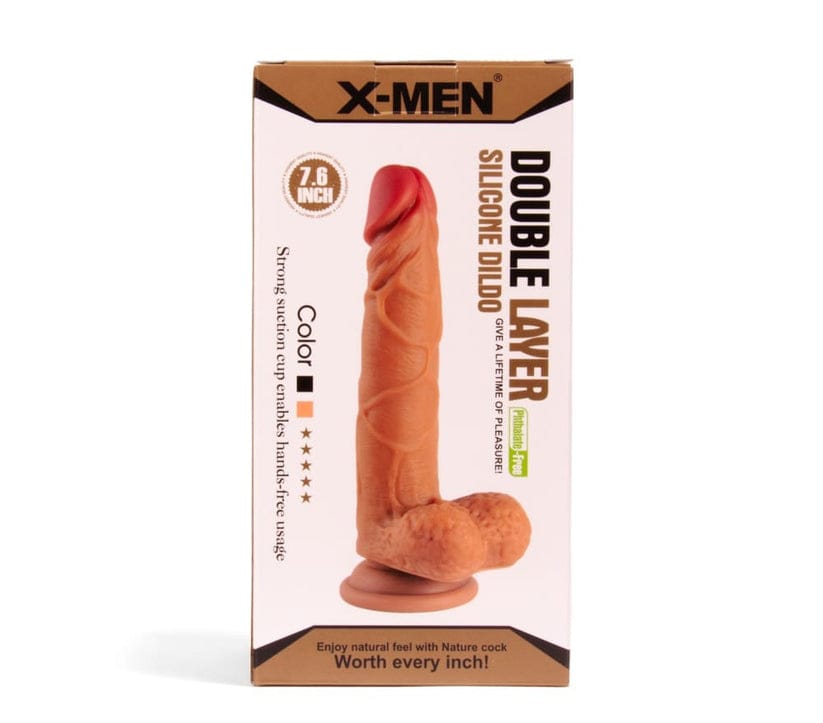 Double Layer 190mm Penis Shaped Dildo