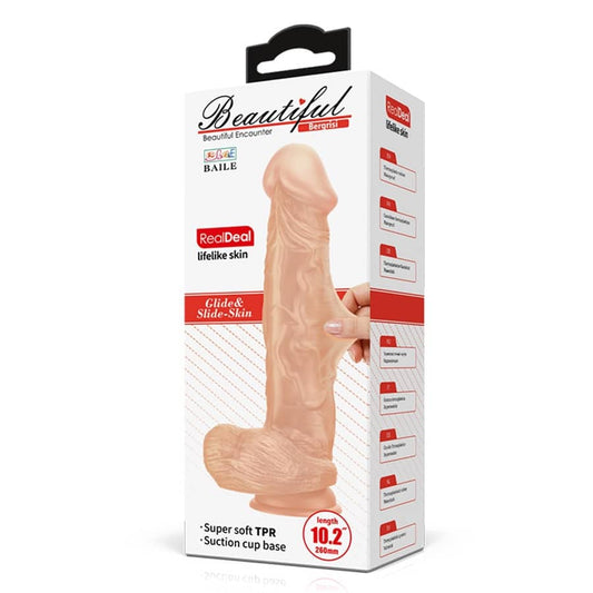 Beautiful®  Bergrisi 10.2” Glide & Slide Skin Dildo